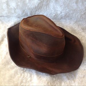Henschel Hat Co Leather Safari Hat SZ Large